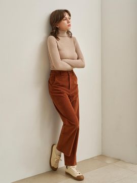 ARMOIRE SECRET Classic Cotton-Blend Straight Corduroy Pants