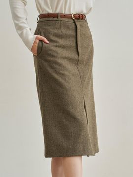 ARMOIRE SECRET Classic Wool H-Line Tailored Skirt