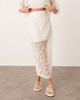 ARRANGE ARRANGE 3D daisy sheer column maxi skirt - part of a set-White - 2