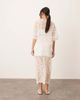 ARRANGE ARRANGE 3D daisy sheer column maxi skirt - part of a set-White - 3