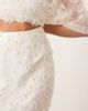 ARRANGE ARRANGE 3D daisy sheer column maxi skirt - part of a set-White - 4