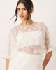 ARRANGE ARRANGE 3D daisy sheer oversized T-shirt - part of a set-White - 2