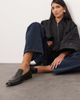 ARRANGE ARRANGE Alba premium leather minimal loafers in black - 1