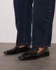 ARRANGE ARRANGE Alba premium leather minimal loafers in black - 3