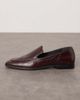 ARRANGE ARRANGE Alba premium leather minimal loafers in merlot-Brown - 2