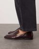 ARRANGE ARRANGE Alba premium leather minimal loafers in merlot-Brown - 4