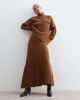 ARRANGE ARRANGE alpaca knitted skirt set in chocolate-Brown - 1