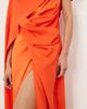 ARRANGE ARRANGE asymmetric caped maxi dress in red - 2