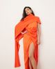 ARRANGE ARRANGE asymmetric caped maxi dress in red - 3