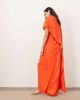 ARRANGE ARRANGE asymmetric caped maxi dress in red - 4