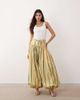 ARRANGE ARRANGE balloon pants with tie waist in yellow stripes-Multi - 1