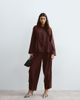 ARRANGE ARRANGE Blythe tapered fold detail tailored pants in dark cherry - part of a set - 1
