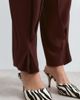 ARRANGE ARRANGE Blythe tapered fold detail tailored pants in dark cherry - part of a set - 2