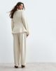 ARRANGE ARRANGE Blythe tapered fold detail tailored pants set in cream-White - 3