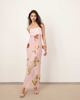 ARRANGE ARRANGE botanical embellished contrast bodice column maxi dress in pink - 1