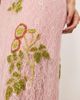 ARRANGE ARRANGE botanical embellished contrast bodice column maxi dress in pink - 4