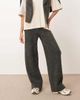 ARRANGE ARRANGE boucle knit straight leg pants in charcoal - part of a set-Gray - 2