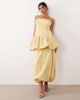 ARRANGE ARRANGE bubble midi skirt in tonal buttermilk - part of a set-Yellow - 1
