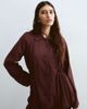 ARRANGE ARRANGE button down cinch waist peplum blazer in dark cherry - part of a set-Red - 1
