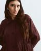 ARRANGE ARRANGE button down cinch waist peplum blazer in dark cherry - part of a set-Red - 3