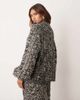 ARRANGE ARRANGE cable knit high neck sweater with volume sleeve in mono - part of a set-Multi - 4