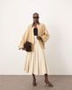 ARRANGE ARRANGE canvas oversized shacket with corduroy collar in camel-Brown - 2