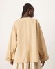 ARRANGE ARRANGE canvas oversized shacket with corduroy collar in camel-Brown - 4