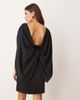 ARRANGE ARRANGE cape sleeve mini shift dress with metal trim detailing in black - 4