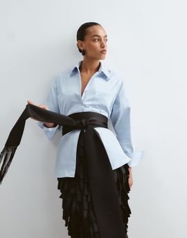 ARRANGE ARRANGE chunky belt with fringe in black