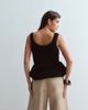ARRANGE ARRANGE chunky hand knit peplum top in black - 4