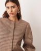ARRANGE ARRANGE clean collarless sculpted blazer in micro plaid-Multi - 2