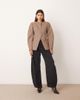 ARRANGE ARRANGE clean collarless sculpted blazer in micro plaid-Multi - 3