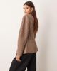 ARRANGE ARRANGE clean collarless sculpted blazer in micro plaid-Multi - 4