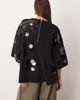 ARRANGE ARRANGE compact knit paillette sequin tee in black - 4