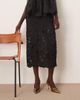 ARRANGE ARRANGE cornelli floral cutwork midi skirt in black - part of a set - 2