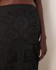 ARRANGE ARRANGE cornelli floral cutwork midi skirt in black - part of a set - 3