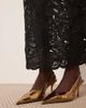 ARRANGE ARRANGE cornelli floral cutwork midi skirt in black - part of a set - 4