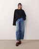 ARRANGE ARRANGE cotton oversized long sleeve t-shirt in black - 2