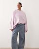 ARRANGE ARRANGE cotton oversized long sleeve T-shirt in light pink - 1