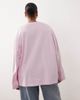 ARRANGE ARRANGE cotton oversized long sleeve T-shirt in light pink - 4