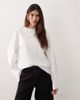 ARRANGE ARRANGE cotton oversized long sleeve t-shirt in white - 1