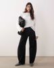 ARRANGE ARRANGE cotton oversized long sleeve t-shirt in white - 2