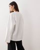 ARRANGE ARRANGE cotton oversized long sleeve t-shirt in white - 4