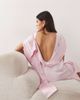 ARRANGE ARRANGE cowl neck scarf draped satin maxi dress in light pink - 2