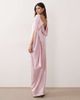 ARRANGE ARRANGE cowl neck scarf draped satin maxi dress in light pink - 3