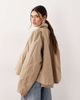 ARRANGE ARRANGE cropped trench coat in tan - part of a set-Neutral - 2