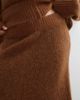 ARRANGE ARRANGE Curve alpaca knitted skirt set in chocolate-Brown - 4