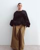ARRANGE ARRANGE Curve Alva folded detail wide leg pants in olive green - 1