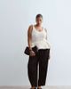 ARRANGE ARRANGE Curve Blythe tapered fold detail tailored pants in black - 1