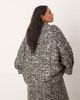 ARRANGE ARRANGE Curve cable knit high neck sweater with volume sleeves in mono - part of a set-Multi - 4